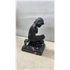 Image 2 : Kerosene Lamp No. 530, Black Figural Statue, Bookends, Gavel, Figurines, and More