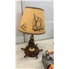 Image 6 : Kerosene Lamp No. 530, Black Figural Statue, Bookends, Gavel, Figurines, and More