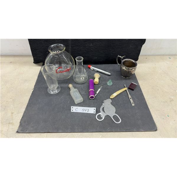 250 ml Pyrex No. 4980 Erlenmeyer Flask, Glass Graduated Measure, and More