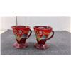 Image 3 : Set of 9 Applause Linda Brichtel 1999 Ceramic Pedestal Espresso Mugs