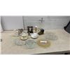 Image 1 : Carnival Glass Plate, Sunburst Platter, Avon Clock and More