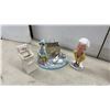 Image 5 : Carnival Glass Plate, Sunburst Platter, Avon Clock and More