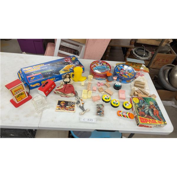 Hot Wheels Race Track, Vintage Puzzle, Wood Blocks - New York, Doll House Furniture and More