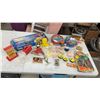 Image 1 : Hot Wheels Race Track, Vintage Puzzle, Wood Blocks - New York, Doll House Furniture and More