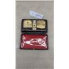 Image 1 : Vintage Delfonic Travel Radio Alarm Clock in Leather Style Case