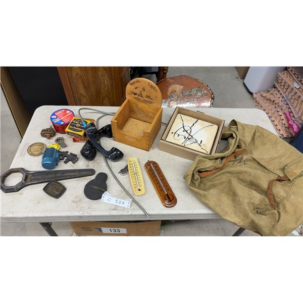 Northern Lights Candle Box, Rotary Phone Handset, Thermometers, Backpack and More