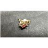 Image 2 : Three Vintage Enamel Pins: Sterling CRS Stork, Sterling Winged OM/cm Flame, and DMC 152 Winged