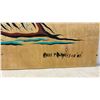 Image 3 : Les Mawakeesick "Communication" 2008 Original Woodland Style Painting on Wood Board, 14 x 30"