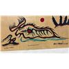 Image 6 : Les Mawakeesick "Communication" 2008 Original Woodland Style Painting on Wood Board, 14 x 30"