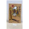Image 1 : "Standing Tall" Original Woodland Art Eagle Painting on Wood by Les Mawakeesick, 2008, 22 x 14"