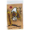 Image 5 : "Standing Tall" Original Woodland Art Eagle Painting on Wood by Les Mawakeesick, 2008, 22 x 14"