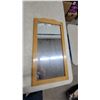Image 1 : Oak Framed Rectangular Wall Mirror with Arched Top 36 x 19"