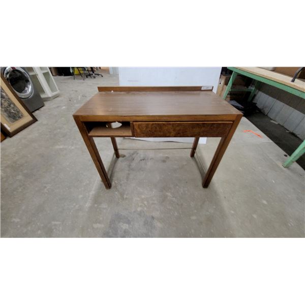 Lane Furniture Perception Mid-Century Modern Walnut Writing Desk with Burlwood Drawer