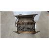 Image 3 : Vintage Art Deco Electric Fireplace Insert with Brass-Toned Grate and Faux Log Set