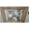 Image 2 : Framed Canadian National Railways Black and White Promotional Photograph of LNR Bedrooms 32 x 42"