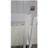 Image 5 : White-Framed Glass Sliding Display Case Doors with Chrome Art Deco Handles, Set of 2 35 x 53"