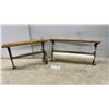Image 1 : Pair of Vintage Cast Iron and Wood Butcher Paper Roll Dispensers, Late 19th/Early 20th Century