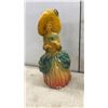 Image 11 : Antique Bisque Doll Head, Chalkware Figurine, Mantel Clock, Button Jars, Filigree Shades and More