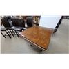 Image 3 : Drop-Leaf Pedestal Dining Table with Four Faux Leather Counter-Height Chairs 54 x 54 x 30"