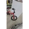 Image 2 : Red BMX-Style Bicycle with Velo Saddle, Innova Tires, and Rear Axle Pegs 20"