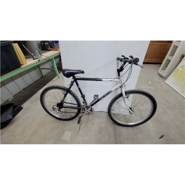 Pacific Rigid Mountain Bike with Shimano Components and BRC Seat, White and Black Frame 25"