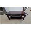 Image 1 : Dark Espresso Transitional Console Table with Two Drawers and Lower Shelf 18 x 20 x 40"