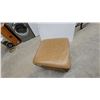 Image 3 : Tan Leather Channel-Tufted Ottoman