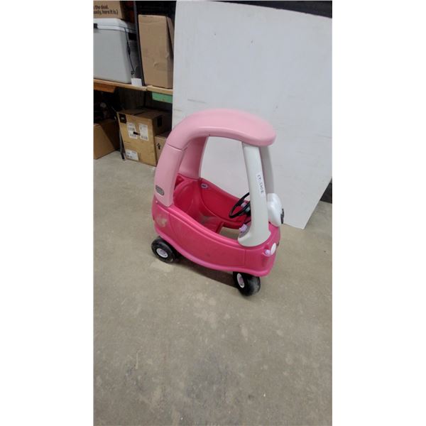 Little Tikes Princess Cozy Coupe Pink and White Ride-On Toy Car
