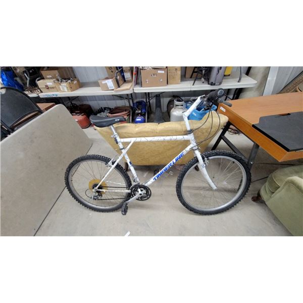 GT Timberline Rigid Mountain Bike, White Crackle Finish, Triple Triangle Frame, Circa 1994-1996 26"