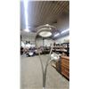 Image 2 : Brushed Nickel Mother-Daughter Torchiere Floor Lamp with Adjustable Reading Light