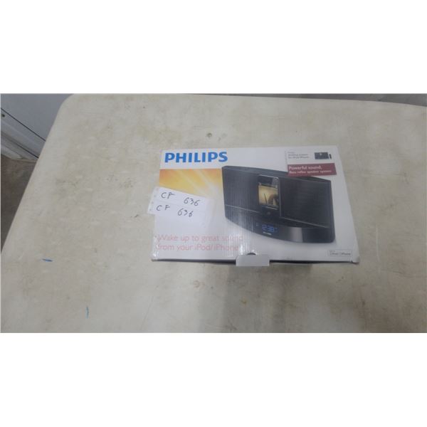 Philips DC315 Docking System for iPod/iPhone with FM Radio and Bass Reflex Speaker