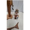 Image 5 : Hand-Carved Wooden Eagle, Marlin, Figural Sculptures, and German Erzgebirge Smoker Figure