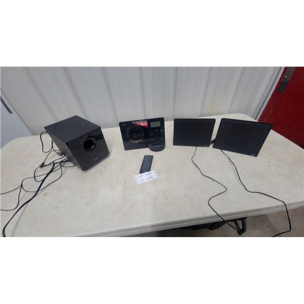 TEAC MC-DV30 Micro Hi-Fi System with CD Player, iPod Dock, Speakers, Subwoofer, and Remote