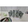 Image 2 : Cloisonné Enamel Bowl, Cabbage Leaf Dishes, Jasperware-Style Glasses in Caddy and More