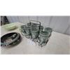 Image 3 : Cloisonné Enamel Bowl, Cabbage Leaf Dishes, Jasperware-Style Glasses in Caddy and More