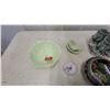 Image 6 : Cloisonné Enamel Bowl, Cabbage Leaf Dishes, Jasperware-Style Glasses in Caddy and More