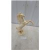 Image 1 : Cream Resin Rearing Horse Decorative Statue 16" Tall