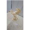 Image 4 : Cream Resin Rearing Horse Decorative Statue 16" Tall