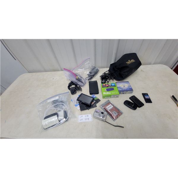 Roku Streaming Stick, Garmin GPS, Digital Camera, HTC Phone, Media Player and More