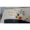 Image 2 : Rec-Tek Croquet Set with Wooden Mallets, Colored Balls, Wire Wickets, and Black Carry Bag