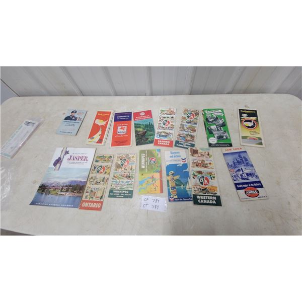 Vintage Travel Brochures and Road Maps, B/A, Esso, Mobilgas, Amoco, Canadian National and More