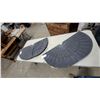 Image 1 : Set of Four Segmented Patio Umbrella Base Weights with Fan Pattern and Metal Handles