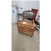 Image 1 : Vintage Wooden Dresser35 x 42 x 21" With Arched Swivel Mirror, 30 x 27", Circa 1930s-1950s