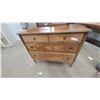 Image 2 : Vintage Wooden Dresser35 x 42 x 21" With Arched Swivel Mirror, 30 x 27", Circa 1930s-1950s
