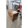 Image 5 : Vintage Wooden Dresser35 x 42 x 21" With Arched Swivel Mirror, 30 x 27", Circa 1930s-1950s