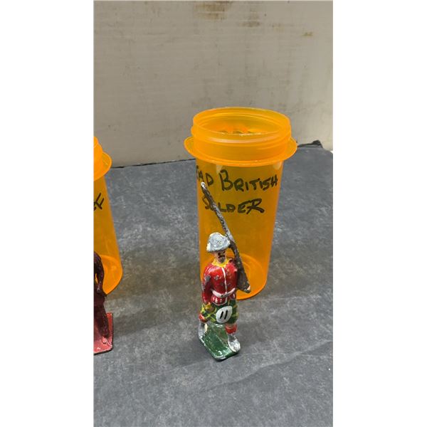 Hand-Painted Lead: British Highlander Soldier & American Indian Chief Plus Plastic Warrior Made