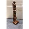 Image 4 : 9 1/2" Boma Brown Totem Pole and 5 1/2 x 7 1/2" Framed Vintage Cowboy Print