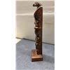 Image 5 : 9 1/2" Boma Brown Totem Pole and 5 1/2 x 7 1/2" Framed Vintage Cowboy Print