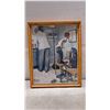 Image 2 : Norman Rockwell "At the Doctor's Office" Framed 12 x 15" Print and Mexican Ceramic Cross