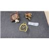 Image 1 : Western Globe Theatre Officer Badge Nightlight, Saddle Christmas Ornament, and Brass John Peel Meda